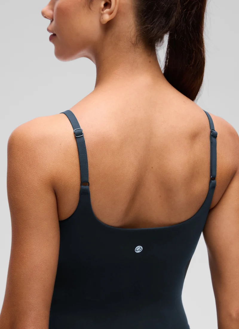 Butterluxe V Neck Ruched Built in Bra Tank