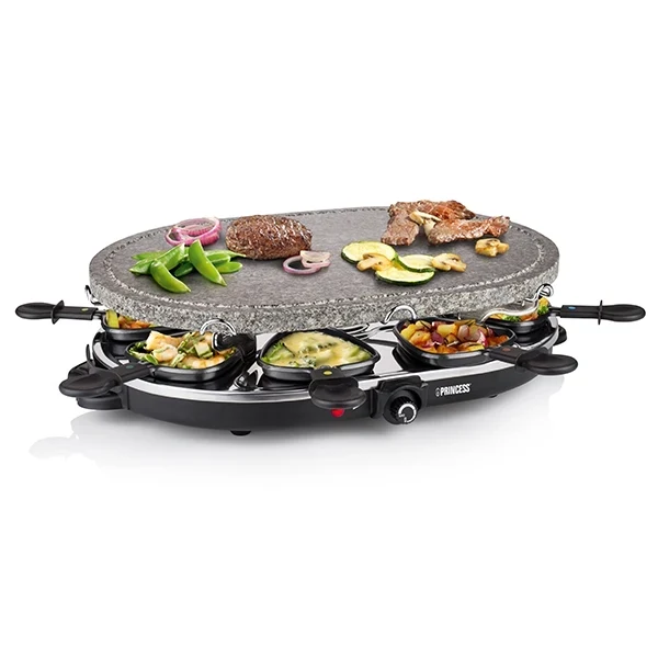 Appareil à raclette et pierre à cuire ovale 1200 W Princess