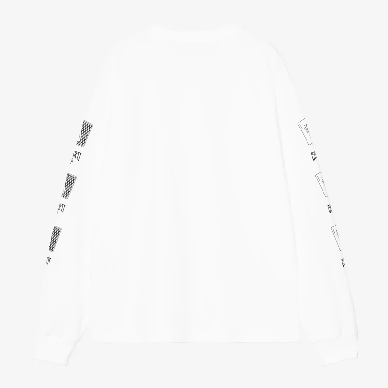 W L/S Playing Cards T-Shirt White