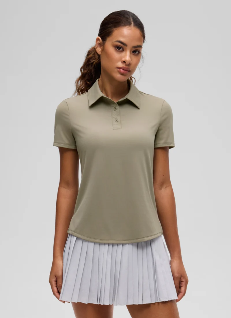 Hip Length Polo Slim Fit Short Sleeve