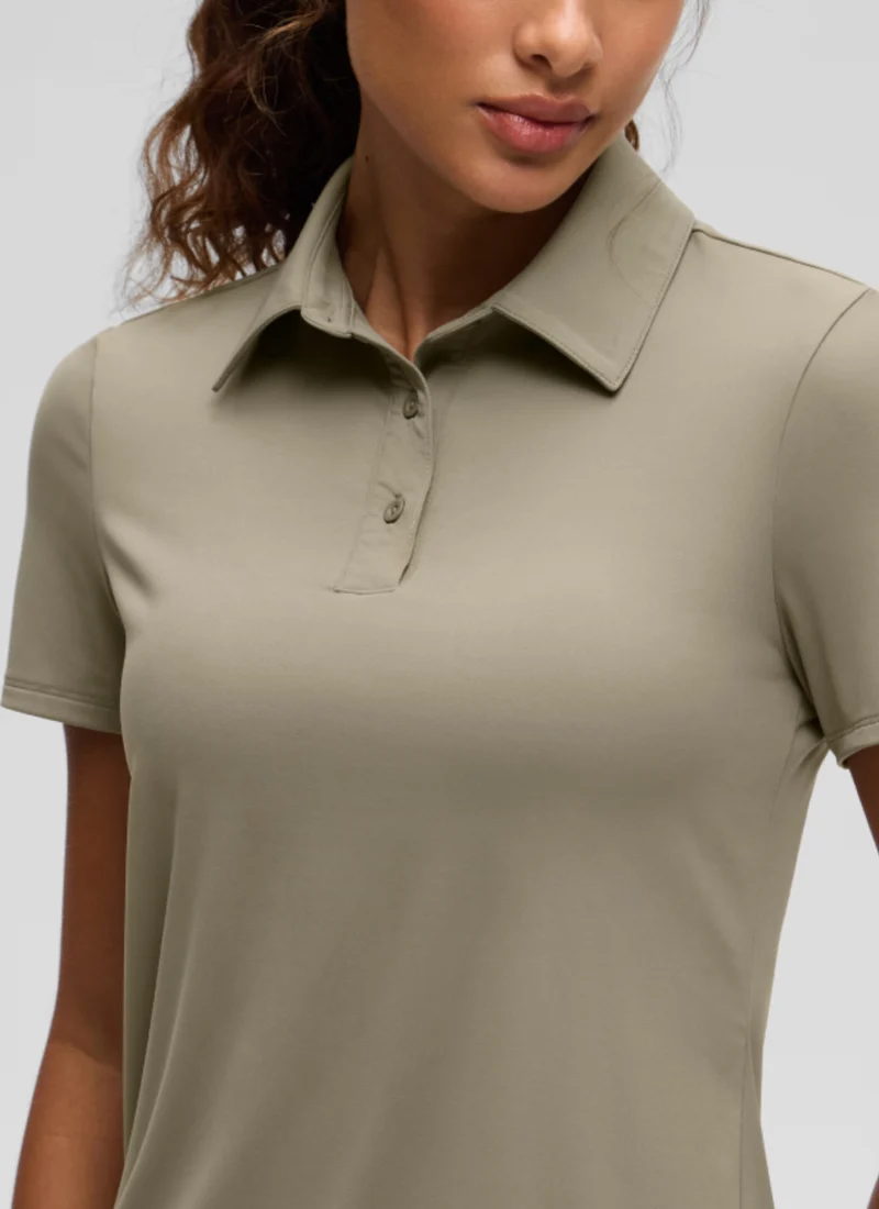 Hip Length Polo Slim Fit Short Sleeve