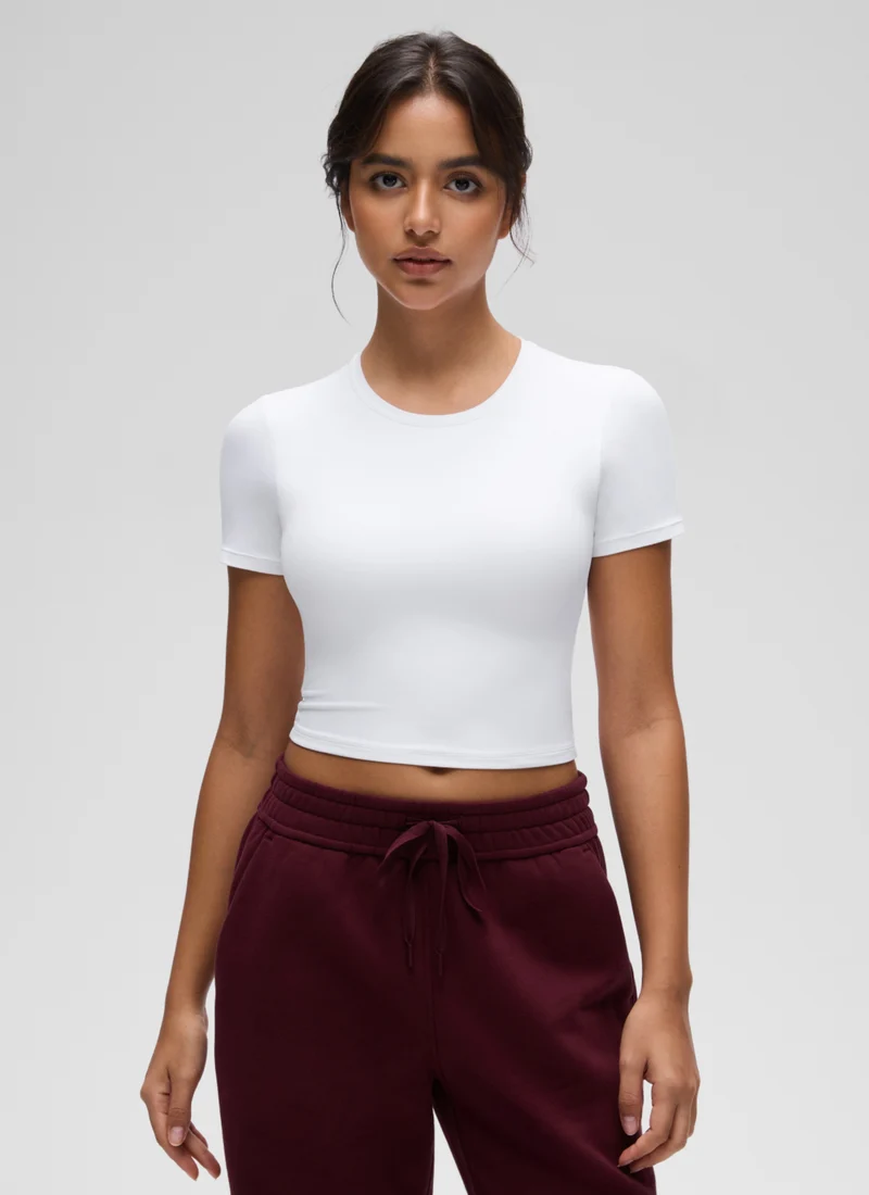 Softembrace Crewneck Cropped Short Sleeve