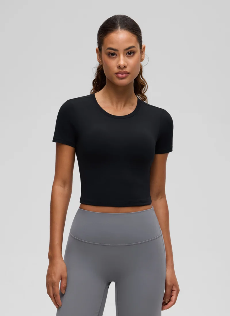 Softembrace Crewneck Cropped Short Sleeve
