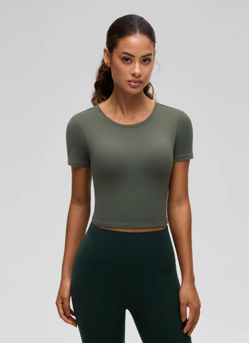Softembrace Crewneck Cropped Short Sleeve