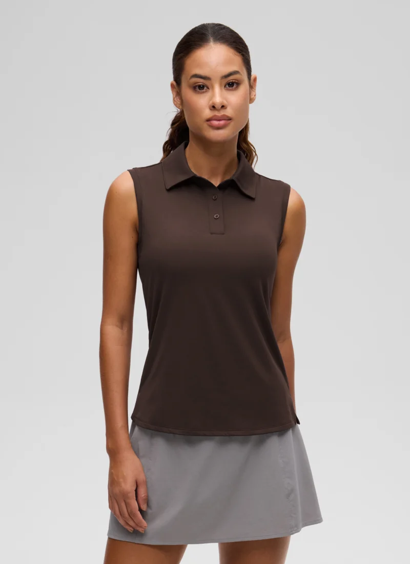 Hip Length Slim Fit Sleeveless Polo