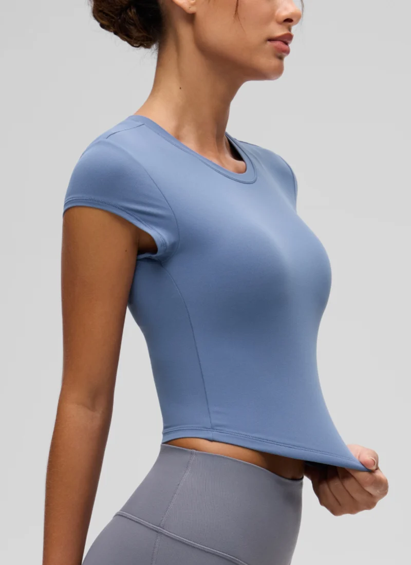 Softembrace Cropped Cap Sleeve Top