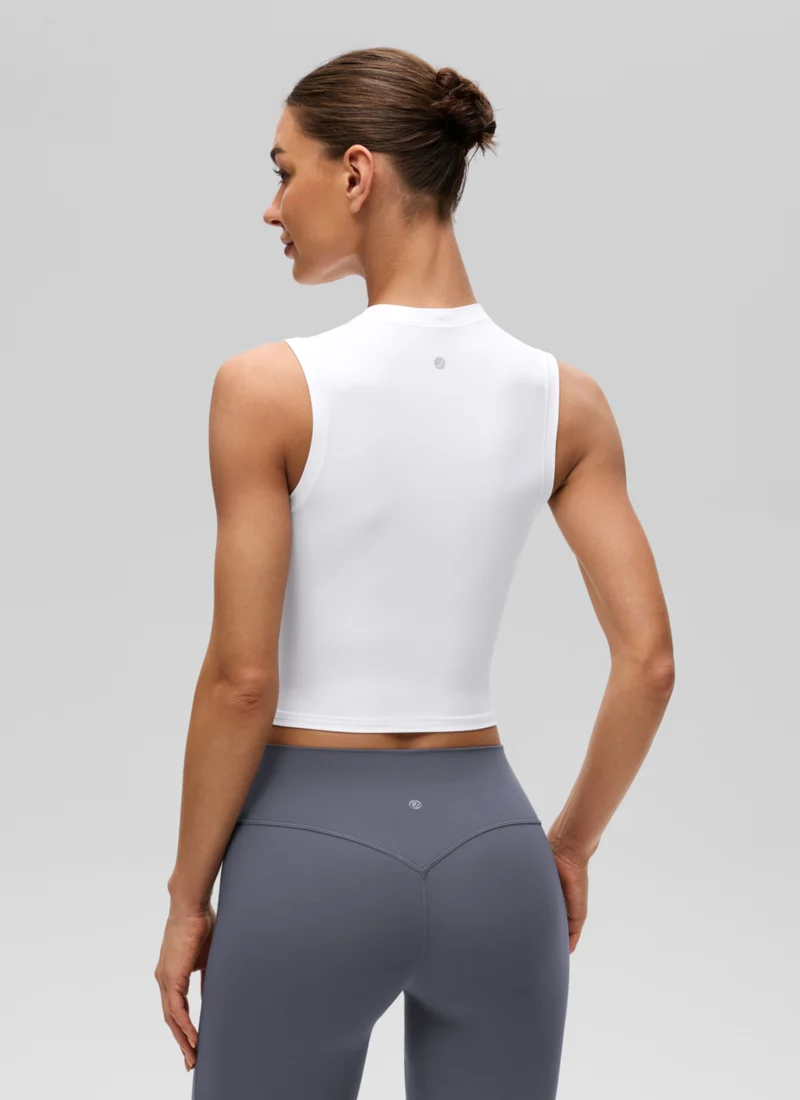 Softembrace High Neck Basic Crop Tight Tank
