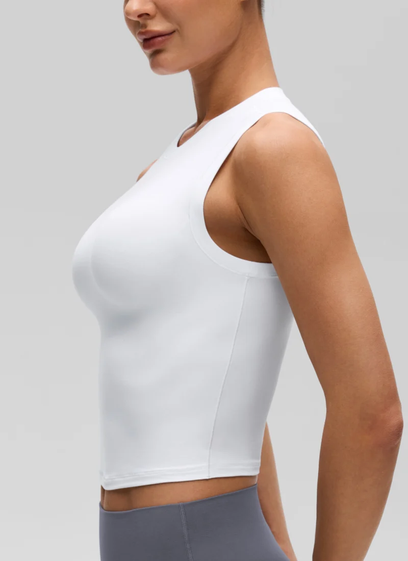 Softembrace High Neck Basic Crop Tight Tank