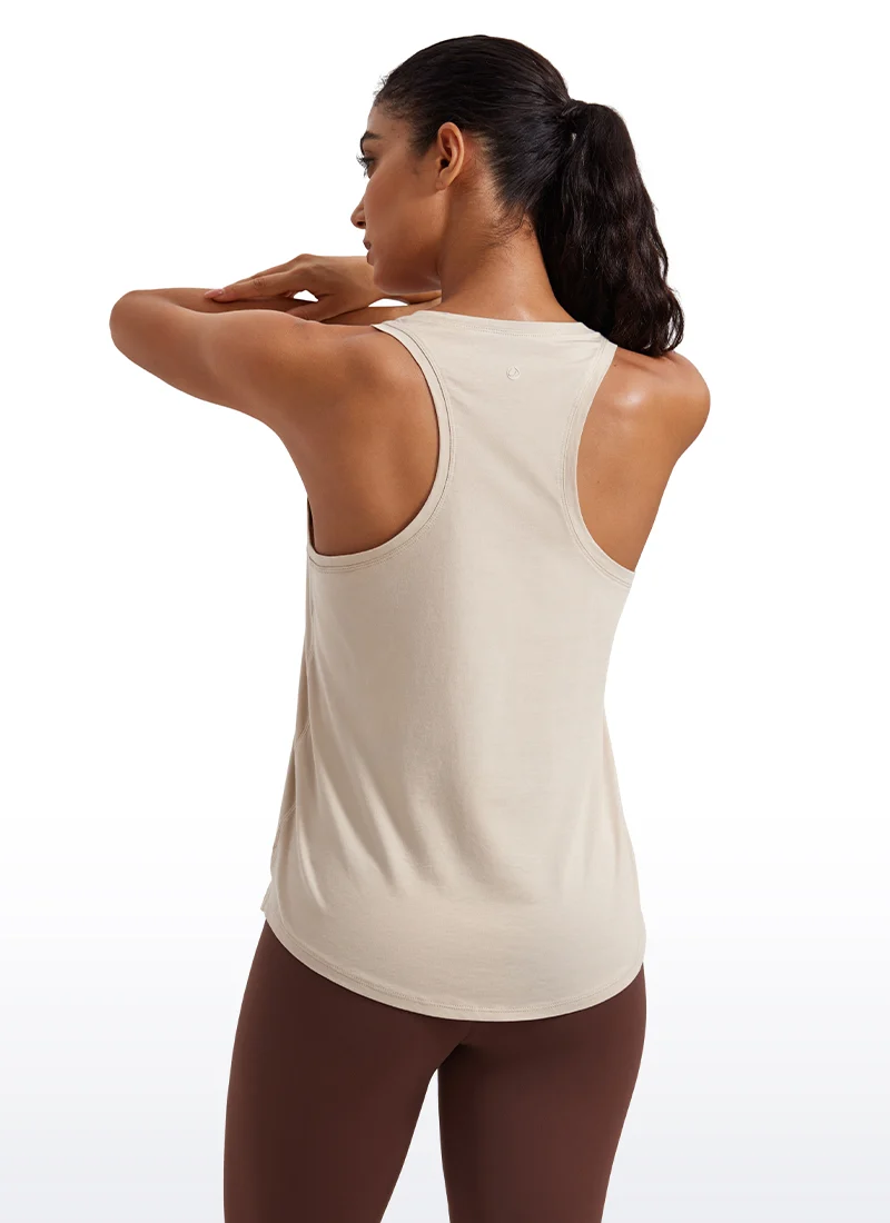 Pima Cotton Hip Length Racerback Tank