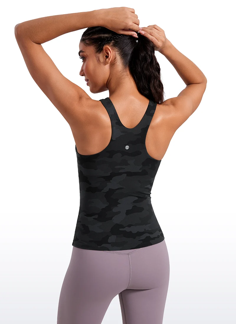 Butterluxe Built in Bra Scoop Neck Tank