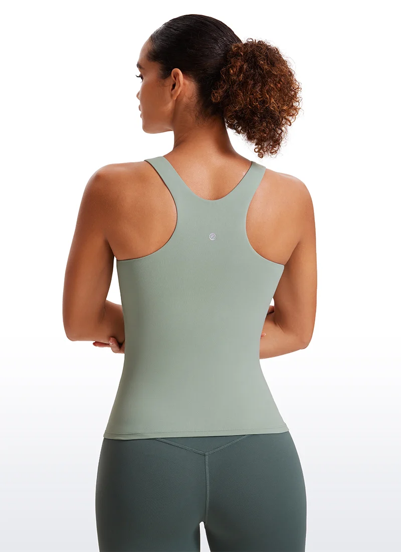 Butterluxe Built in Bra Scoop Neck Tank