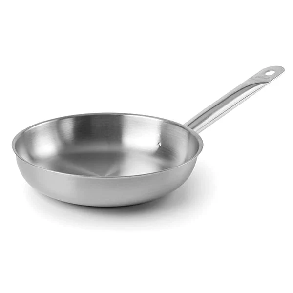 Batterie de cuisine tout inox : 3 casseroles, 2 poêles et 1 marmite Chef Classic Lacor