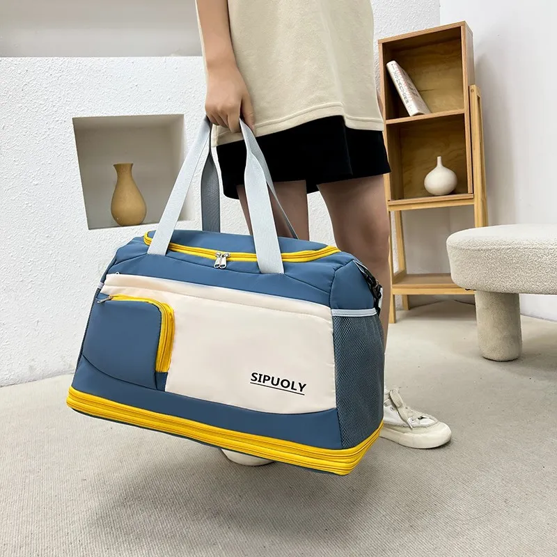 Sac de voyage en tissu Oxford à blocs de couleurs