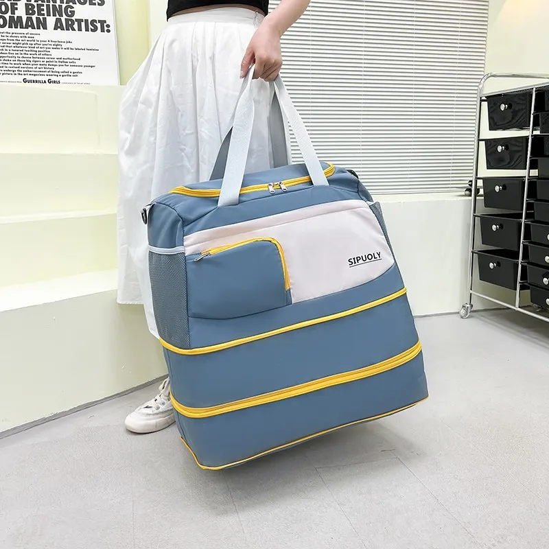 Sac de voyage en tissu Oxford à blocs de couleurs