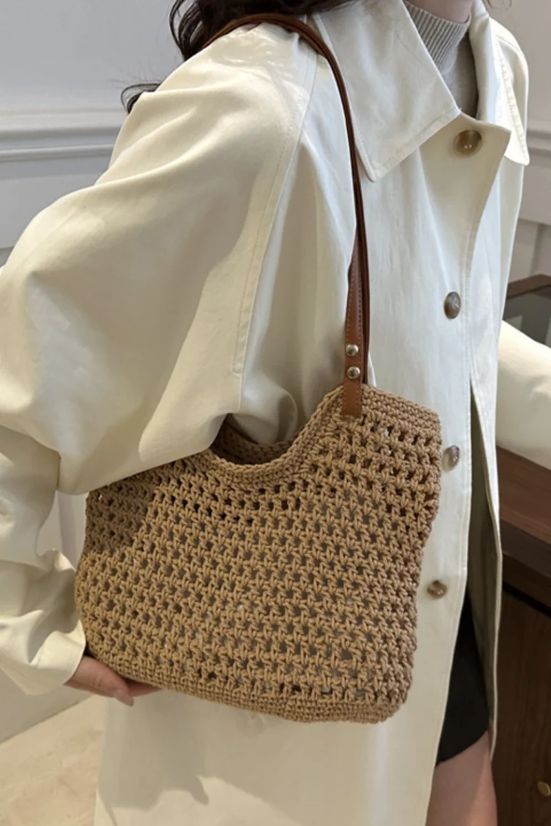 Sac fourre-tout tissé ajouré