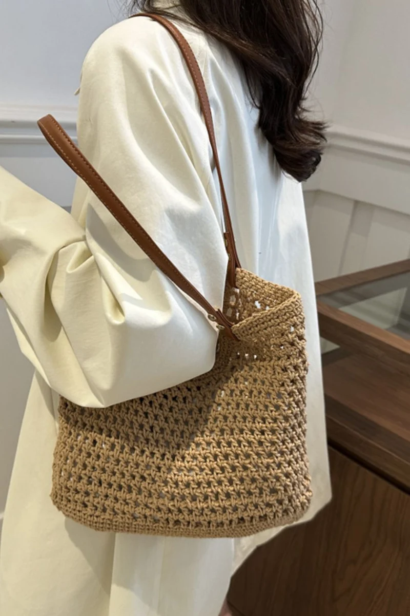 Sac fourre-tout tissé ajouré
