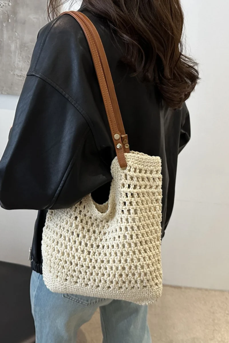 Sac fourre-tout tissé ajouré