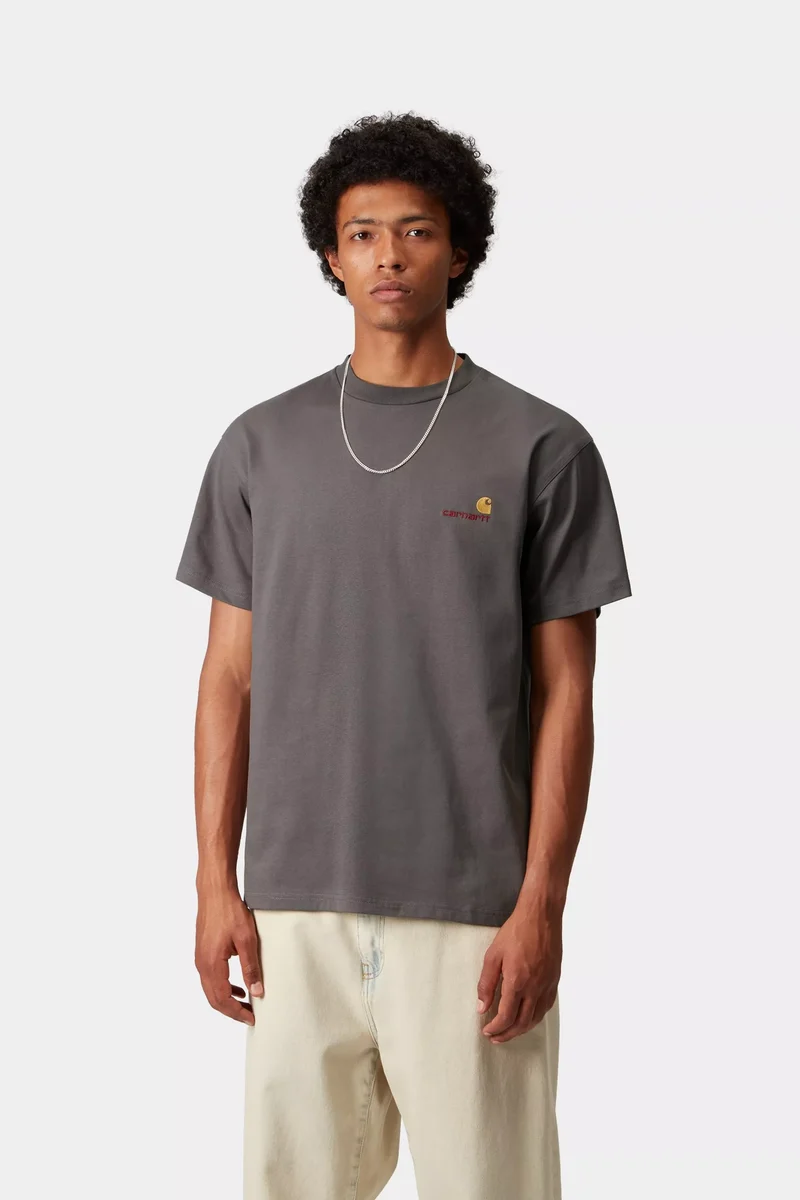 S/S American Script T-Shirt Porphyry