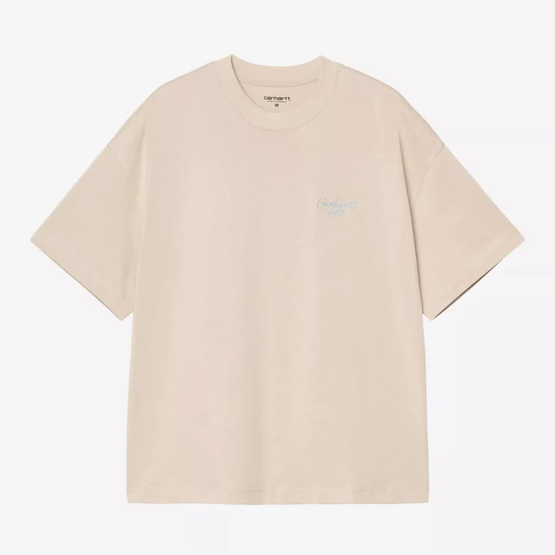 S/S Signature Script T-Shirt Fleur De Sel