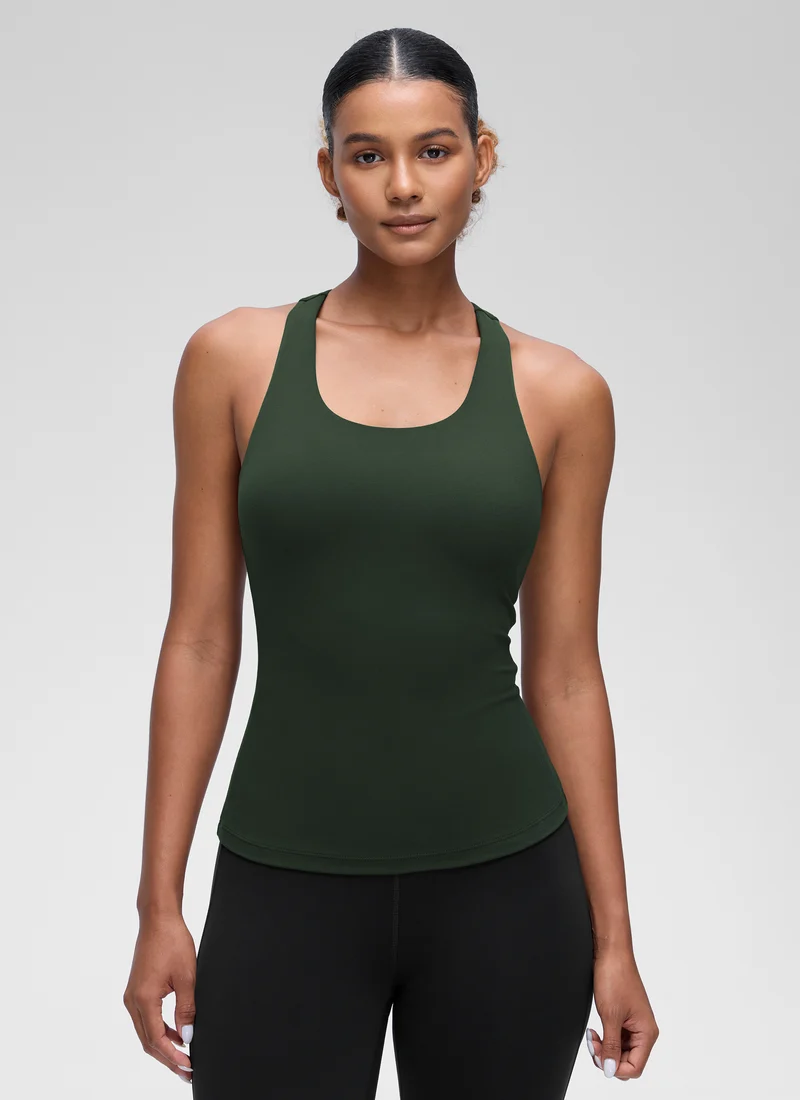 Butterluxe Waist Length Built in Bra Tank