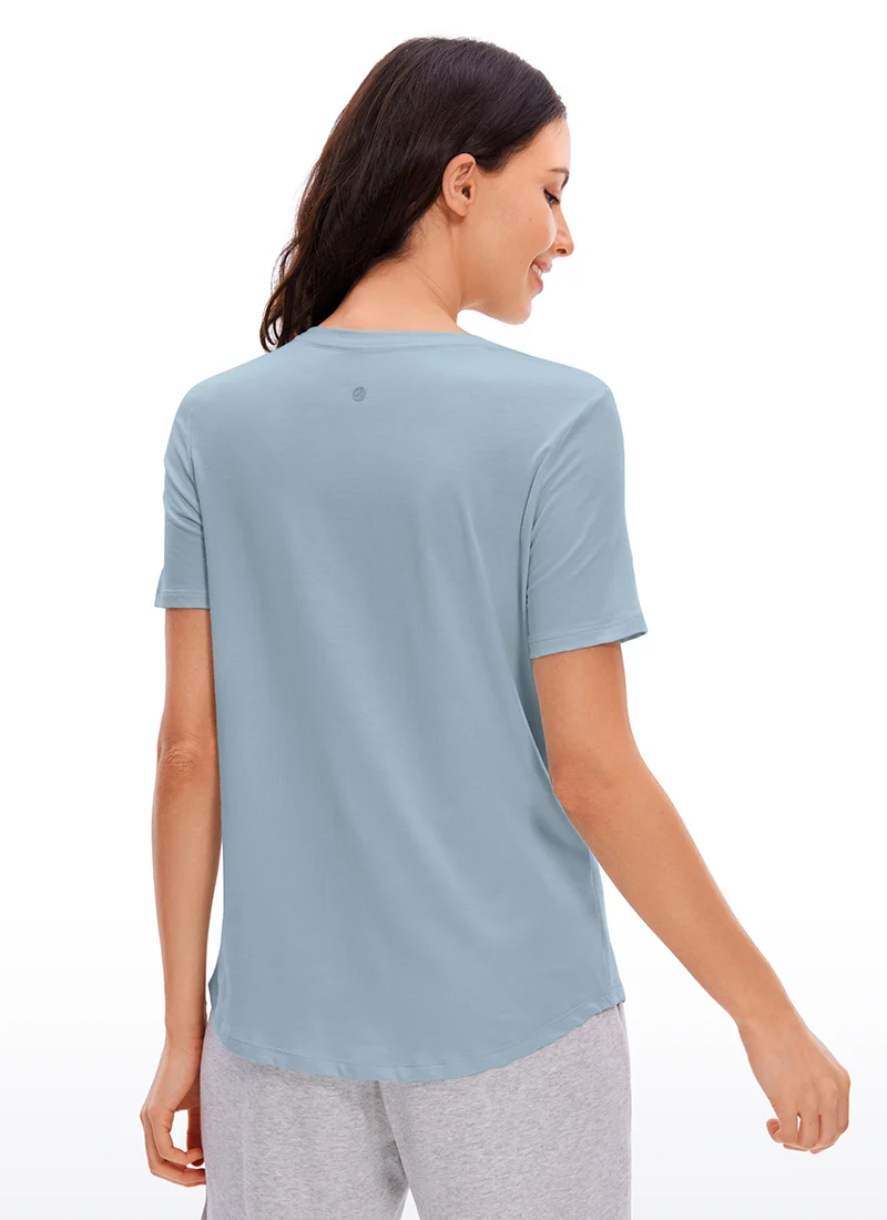 Pima Cotton Round Neck Short Sleeve