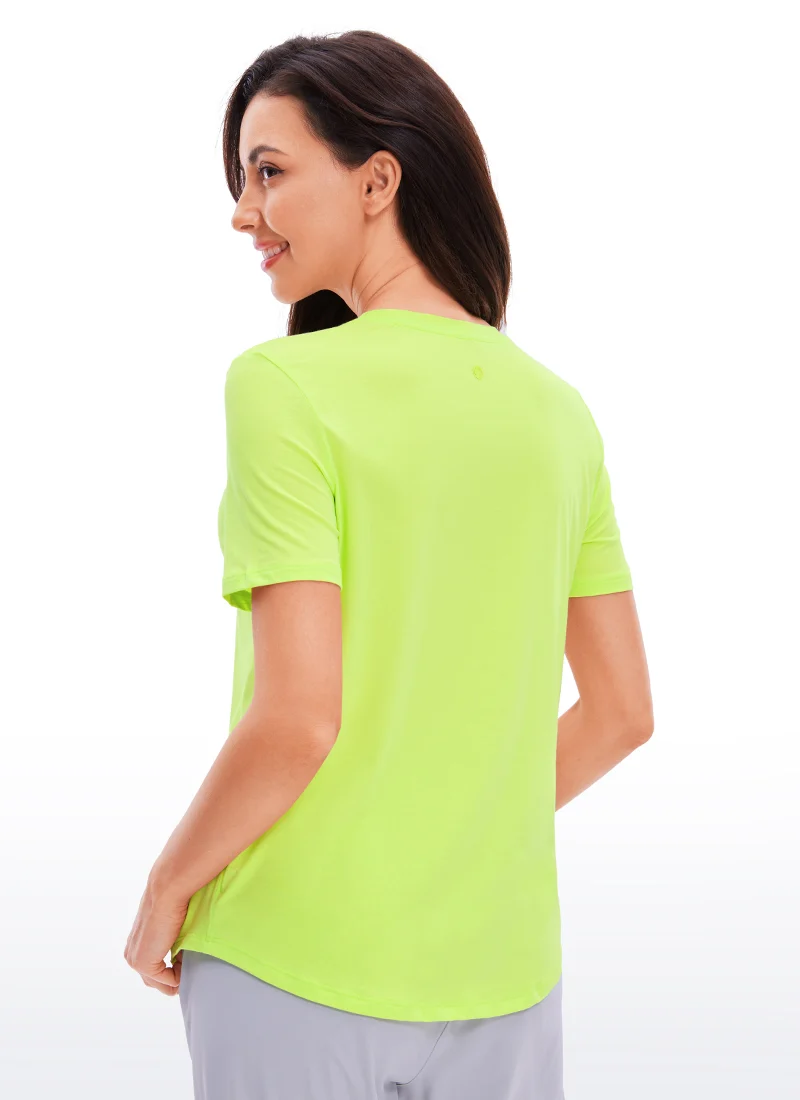 Pima Cotton Round Neck Short Sleeve