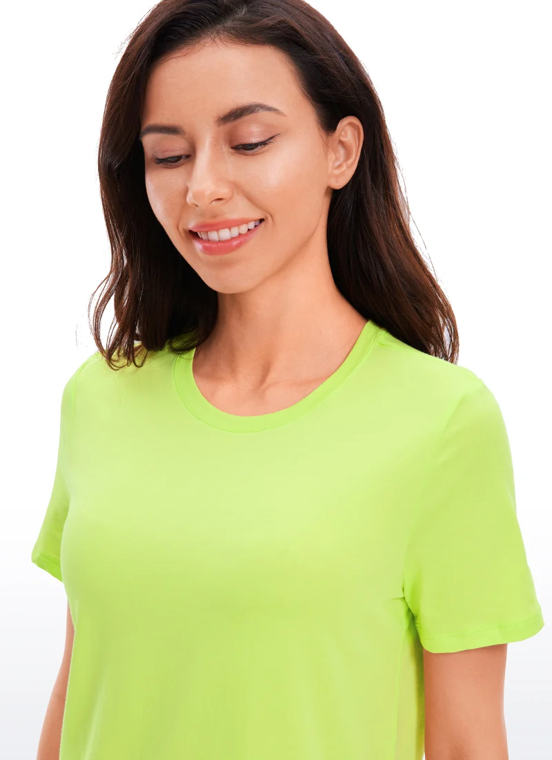 Pima Cotton Round Neck Short Sleeve