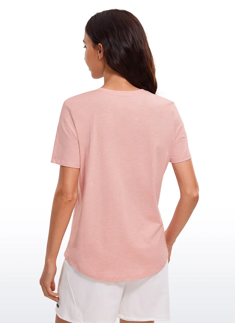 Pima Cotton Round Neck Short Sleeve