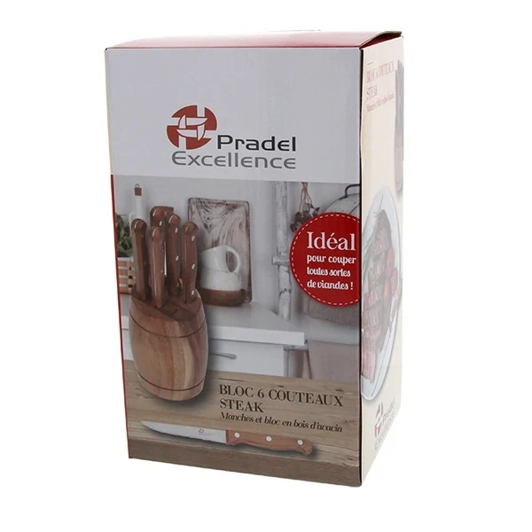 Bloc de 6 couteaux Rustika Pradel Excellence