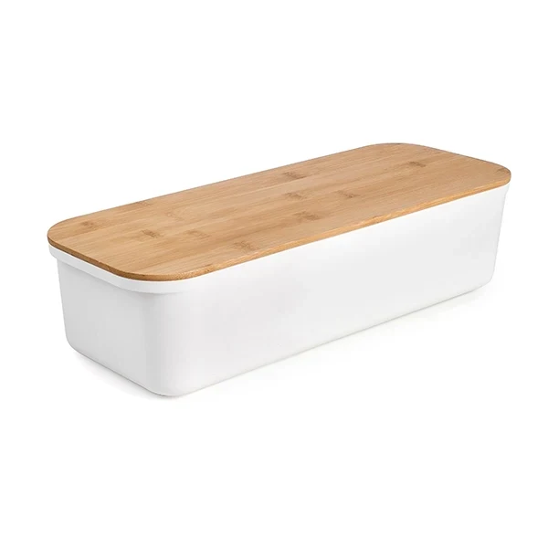 Boîte à pain couvercle bambou 39,5 x 15 cm Ibili
