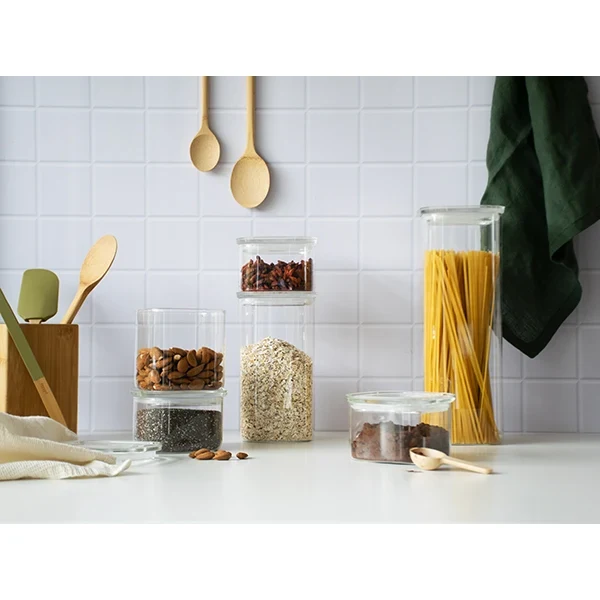 Boite carrée en verre 500ml Pebbly