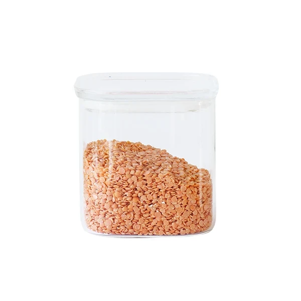 Boite carrée en verre 800ml Pebbly