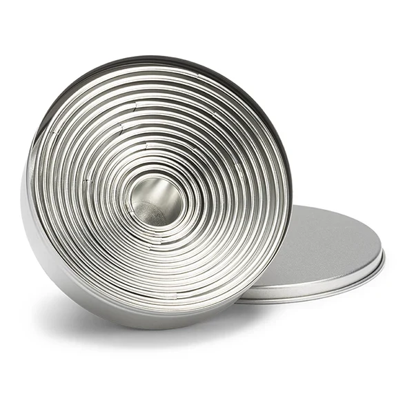 Boîte de 14 découpoirs ronds lisses en inox 2 à 11 cm Mathon