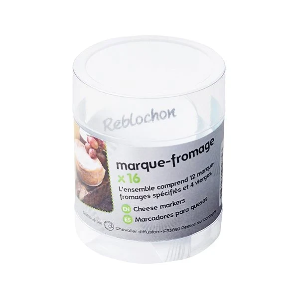 Boite de 16 étiquettes marque-fromages