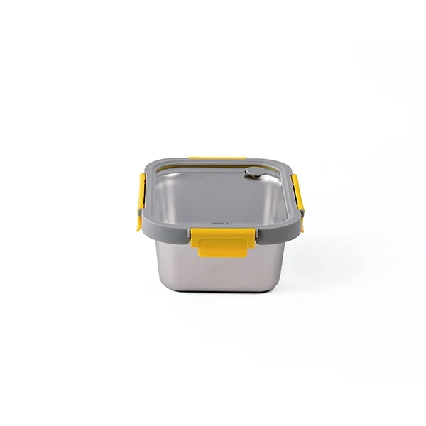 Boîte de conservation en inox rectangulaire 1200 ml compatible micro-ondes Pika