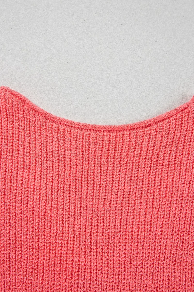 Gilet pull col V à double lien