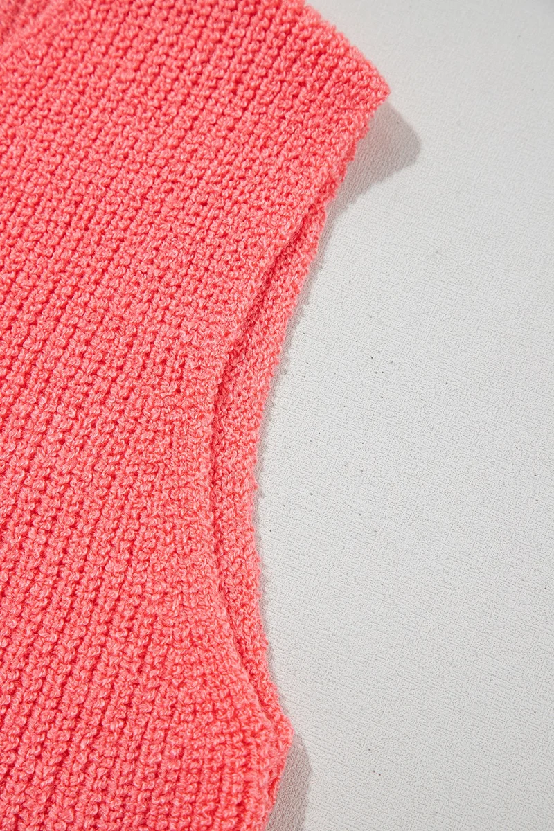 Gilet pull col V à double lien
