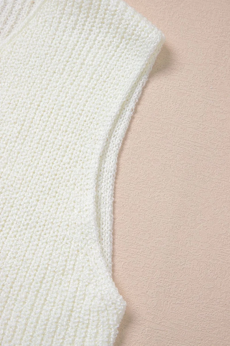 Gilet pull col V à double lien