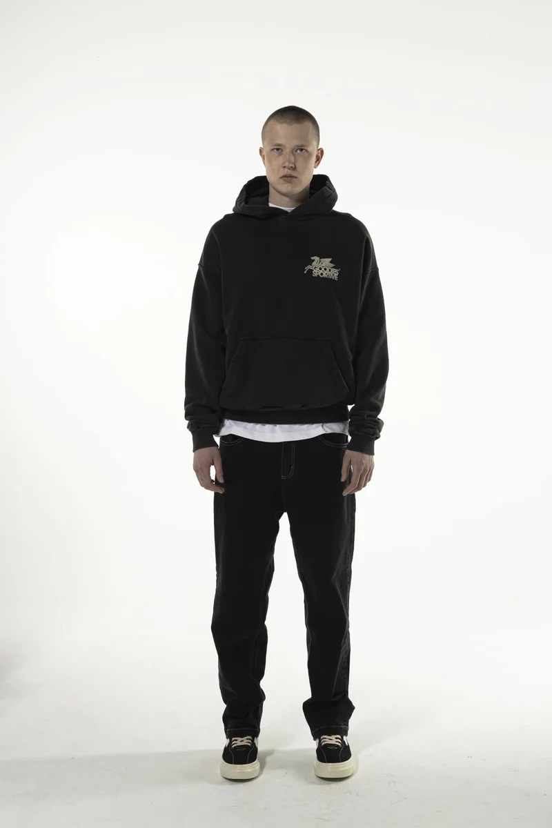 Vintage Black Pegasus Hoodie