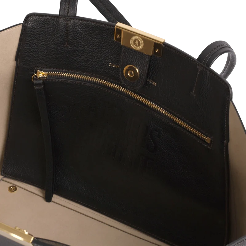 Sévigné - Cuir Grainé Noir