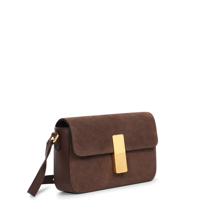 Monceau Baguette - Cuir Velours Chocolat
