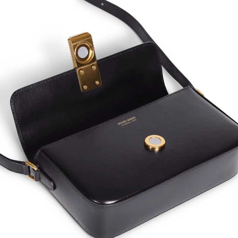 Monceau Baguette - Cuir Box Noir
