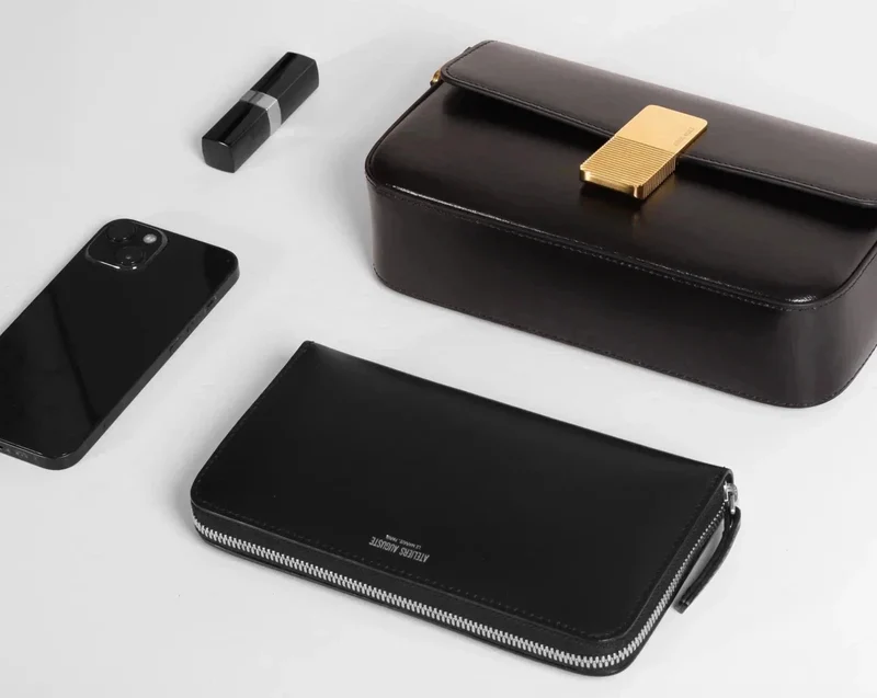 Monceau Baguette - Cuir Box Noir