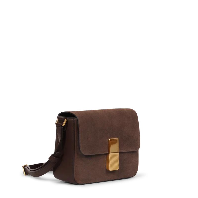 Mini Monceau - Cuir Velours Chocolat