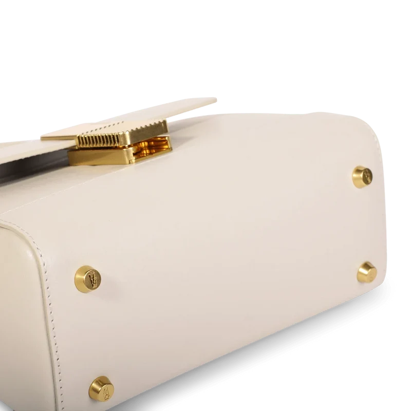 Mini Marly - Cuir Box Blanc Cassé