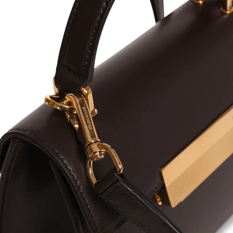 Mini Capucine - Cuir Box Chocolat