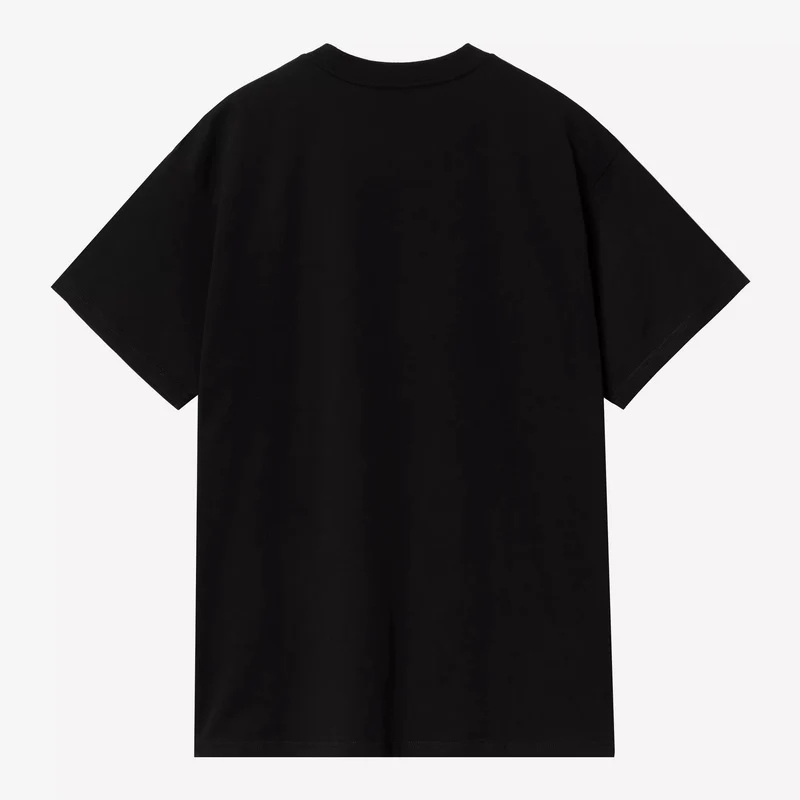 S/S Script Embroidery T-Shirt Black