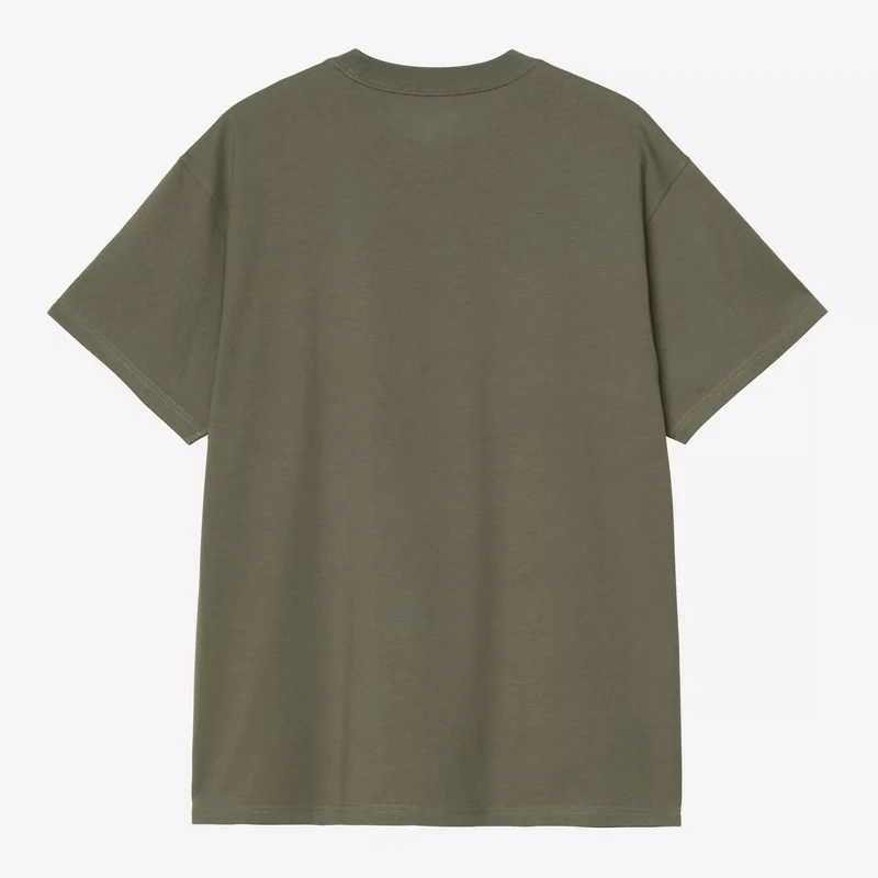S/S Script Embroidery T-Shirt Leaf