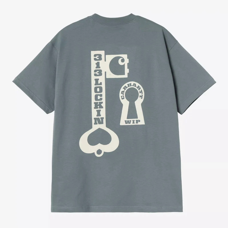 S/S Locked T-Shirt Cozy Blue
