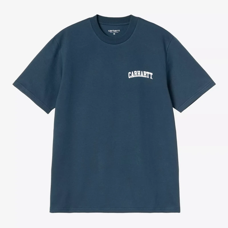 S/S University Script T-Shirt Blue River